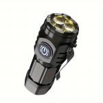 Mini LED USB laetav taskulamp, konnasilma objektiiv, 3 LED-tahti, viis valgusrežiimi, kompaktne ja kaasaskantav, &ouml;&ouml;reisid, h&auml;daabi remont AKL-S60
