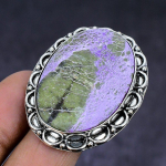 Purpurite Gemstone handmade 925 Sterling Silver gift Jewelry Ring Size 9 o4s91