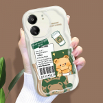 Armas koomiksimustriga kreemja tekstuuriga korpus, lainelise servaga pehme silikoonkaanega telefoni&uuml;mbris Xiaomi Redmi jaoks Redmi Note 11S 5G puhas