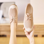 Naiste jalatsid Nahast s&otilde;idumugavus Naiste kiiluga tossud vabaaja &otilde;dede jalap&uuml;ksid k&otilde;ndivatele t&uuml;drukutele Minimalistlikud suvised rasedate kingad naistele EU:40 beež