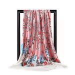 Naiste mood Ruut Vintage Print Satiin Kaelar&auml;t P&auml;ikesekindel sall Sall Sall Kvaliteetne 1tk 90*90cm 90-90cm