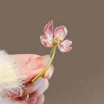 Suurep&auml;rane lootose&otilde;ieline pross naistele t&uuml;drukutele Elegantne lootose&otilde;iega rinnam&auml;rgid Loomingulised temperamendin&otilde;elad r&otilde;ivamanused