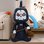 Inflatable Skeleton Decoration Home Decor AU Adapter Easy to Use Spooky Scary