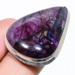 Natural Purple Labradorite Gemstone 925 Sterling Silver Gift Ring Size 9 v0o35