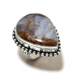 Natural Chrysoprase Gemstone Handmade 925 Sterling Silver Ring Size 9 y4e38