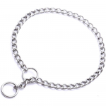 Koerte treenimise libisemisketid Raskemetallist koerte &otilde;huklapp Reguleeritav kroomitud P-ketiga kaelarihm lemmiklooma kutsikale Keskmise suurusega koerale neck 25-35cm (40cm) h&otilde;be