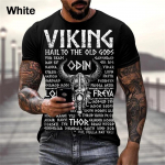 Suvised Viking Warriorsi graafika 3D prindiga T-s&auml;rk Nordic Style Meeste Suured l&uuml;hikeste varrukatega topid Tees Meeste Disainr&otilde;ivad 4XL
