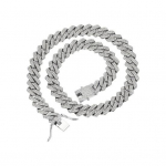 Unisex k&auml;ev&otilde;ru Rhinestone Decor Paks romb kett l&auml;ige tsingi sulamist t&auml;iskasvanute kaela randme 20cm h&otilde;be