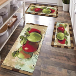 1 tk V&auml;simusvastased k&ouml;&ouml;givaibad, Puuviljaprint Veekindel libisemiskindel paks polsterdatud k&ouml;&ouml;gimatt Tugeva t&ouml;&ouml;v&otilde;imega mugav k&ouml;&ouml;gimatt 40*60cm