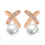 S925 h&otilde;ben&otilde;elaga p&auml;rlk&otilde;rvar&otilde;ngad v&auml;ikese ristijoonega teemant lihtsad naiste k&otilde;rvar&otilde;ngad disainiga k&otilde;rvar&otilde;ngad