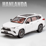 1/24 Toyota Highlander maastur sulamist automudel valatud ja m&auml;nguasjad metallist maastikus&otilde;idukid automudeli simulatsioon heli ja valgus laste kingitus valge