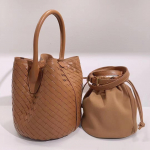 Uus Lambanahast Kootud Koppkott Ni&scaron;itekstuuriga K&ouml;&ouml;giviljakorv K&auml;ekott Ehtne Nahast Kootud Crossbody Kott 19.5x19.5x21cm aero sinine v&auml;rv