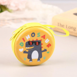 Armsad dinosauruste &uuml;mmargused rahakotid armsad prinditud rahakott lukuga vahetuskott poistele t&uuml;drukutele k&otilde;rvaklappide hoiukott kollane