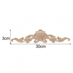 Puidust nikerdatud aplikatsioonid Onlayd V&auml;rvimata m&ouml;&ouml;bel Pikad puidust lillede kleebised Nurga puidust aplikatsioonid Onlay puidust kujukesed