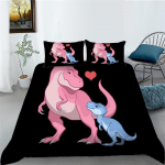 3D-prindiga Loomade Voodipesukomplekt King Queen Voodi Sulesuletekk Padjap&uuml;&uuml;r 2/3 tk Kiiresti Kuivav Voodikate Luksuslik Kate Kodutekstiil Baby 100x135cm
