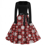 Naiste mood ruudukujulised vabaaja &otilde;hukesed j&otilde;ulutr&uuml;kiga pikkade varrukatega kleidid XL valge