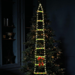 Climbing Santa Claus on Rope Ladder Festive Atmosphere Light for Farmhouse