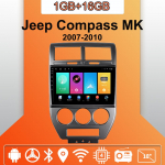 Autoraadio Android Auto Carplay Jeep Compass MK 2007-2010 jaoks Multimeediapleier Peak Unit Stereo GPS-navigatsioon BT WIFI 1+16GB 1+16GB