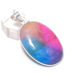 Natural Rainbow Solar Quartz 925 Sterling Silver Jewelry Pendant 2.09 i9r04