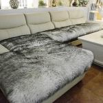 Uus diivanikate T&auml;iskattega talvine imitatsioon villane padi pikk pl&uuml;&uuml;s aken, paksendatud Euroopa libisemisvastased diivanimatid 80*80cm