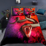 3D Madu Tekikott Komplekt Lastele Poistele Teismelistele Roheline Madu Tekikott 3D Roomajate Prindiga Voodipesukomplekt Metsloomade Tepitud Kate 150X200cm 2PCS