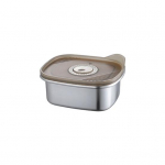 300/500/600 ml k&uuml;lmkapi s&auml;ilituskast l&auml;bipaistva &otilde;hukindla kaanega 304 roostevabast terasest, suure mahutavusega n&otilde;udepesumasinas, virnastatavad k&ouml;&ouml;giviljad, puuviljad S khaki