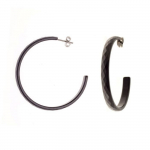 K&otilde;rvar&otilde;ngad - Lisie - 925 Sterling Silver Roodium - Hoops - Must keraamilised - Push-on System must