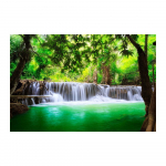 Moodne Waterfall Lake maastikuline l&otilde;uendiprint raamita seinakunsti plakat elutoa sisekujunduseks 20x30cm