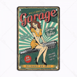 Klassika Vintage Kaunis T&uuml;druk Metallist Plaat Retro plekk-silt Garaaž Raud Maalimine Baar Klubi Kunst Kodu seinakaunistus Plakat 20x30cm 20x30cm