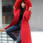 Uued Naiste Pikad Joped S&uuml;gis Talv &Uuml;hev&auml;rvilised Eemaldatava Pl&uuml;&uuml;sist Voodriga Naiste Parkad Kapuutsiga Karvase Kraega Paks Mantel Puhvjope 2XL