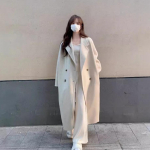 Naiste v&auml;ike uus s&uuml;gis-talvine luksuslik Korea aprikoosikarva villane mantel S