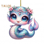 Merineitsi madu autoripats akr&uuml;&uuml;list lame kaunistus j&otilde;uludeks Rippuv ripatspuu armas multikas merineitsi armastaja kingitus j&otilde;uludeks Snake