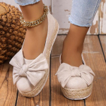 Moodsad mokassiinid naiste paksul platvormil peale libistatavad espadrillid kingad naine kevad suvi hingavad libisemiskindlad madalad kingad pluss suurus 35 beež