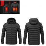 Soojendusega jope USB meeste naiste talvine v&auml;li elektrilised soojendusega jakid soe spordi termojakk S-4XL M tumesinine v&auml;rv