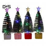 4 tk v&auml;ikesed LED-tuledega j&otilde;ulupuuehted, patareitoitel realistlikud mini-lauapealsed j&otilde;ulupuupeo tarvikud 4pcs