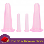 Jar Vacuum Cupping Cans for Massage silicone Suction Cup Chinese Suction Cups Face Massage Cans Anti Cellulite Anti-wrinkl roosa