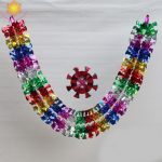 V&auml;rviline j&otilde;ulupuu tinsel vanik lint baar l&auml;ikivad tipud j&otilde;ulupuu rippuvad kaunistused pulmapeo dekoratsioon 1PC