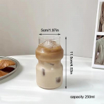 Innovatiivne Lactobacillus klaasist tass k&otilde;rge borosilikaadi sisaldusega kuumakindel piima-, mahla- ja teejoogitass Ameerika stiilis j&auml;&auml;k&uuml;lma kohvitassiga 301-400ml