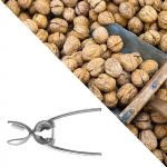 2 in 1 Nut Cracker Walnut Dried Fruit Opener Aluminum Breaking Tool Cutter Crack Sheller black