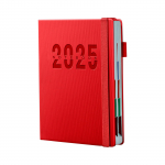 2025 Planeerija - N&auml;dalane ja Kuuplaneerija, 2 k&otilde;vakaanelist 2025. aasta kalenderplaneerijat One Size punane