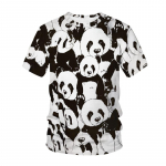 Armas Panda T-s&auml;rk Kawaii loomad 3D-prindiga meeste ja naiste l&uuml;hikeste varrukatega T-s&auml;rgid, moodne t&auml;navariietus, harajuku laste topid, t-s&auml;rgid, r&otilde;ivad S