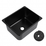 320 X 260 X 150mm Haagissuvila Valamu 304 Roostevaba Teras Ruudukujuline K&ouml;&ouml;gi Vannitoa Pesukauss Valamu 40mm V&auml;ljavooluga