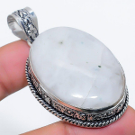 Rainbow Moonstone handmade 925 Steling Silver Jewelry Pendant 2.29 W8E17