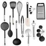 Nailonist k&ouml;&ouml;gitarbed 19-osaline majapidamise toiduvalmistamise spaatlite ja lusikate komplekt K&ouml;&ouml;gitarbed K&uuml;psetust&ouml;&ouml;riistade komplekt 19pcs set