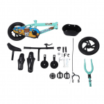 12-tolline lastejalgratas, millel on k&otilde;rge s&uuml;sinikusisaldusega terasraamiga rattad kahele?6