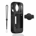 Silikoonist kaitse&uuml;mbris Insta 360 X4 jaoks koos objektiivikorgi riputusn&ouml;&ouml;riga Pehme kaitsevarruka korpuse kate Insta360 X4 tarvikute jaoks