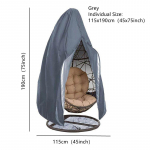 Rippuv Swing Egg Tooli tolmukate t&otilde;mblukuga UV p&auml;ikesekaitsega kate Aia terrass veekindel rotangist istmem&ouml;&ouml;bli kate hall