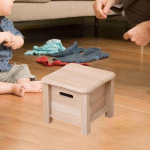 Puidust taburet koos sahtliga taburetiga aiavitriin, jalatugi Ottoman ukseavas elamiseks 30cmx30cmx25cm