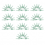 100tk plastikust murutrimmeri terad muruniiduki vahetusterad 85mm (Roheline)