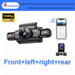 2025 Uus 4-kanaliline peidetud tahhograaf 1080P HD Mini Dash Cam videosalvesti Neli kaamerat tagavaatega DVR 24H parkimisj&auml;lgimine BlackBox 4Ch Wifi+0G